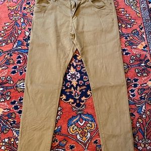 TODD SNYDER SLIM FIT 5-POCKET CHINO IN DARK WHEAT 36x32